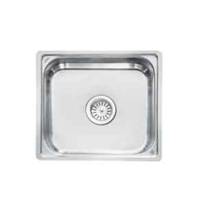 Lipka 22x18x8 inch Stainless Steel 202 Glossy Finish Square Single Bowl Kitchen Sink, SB08