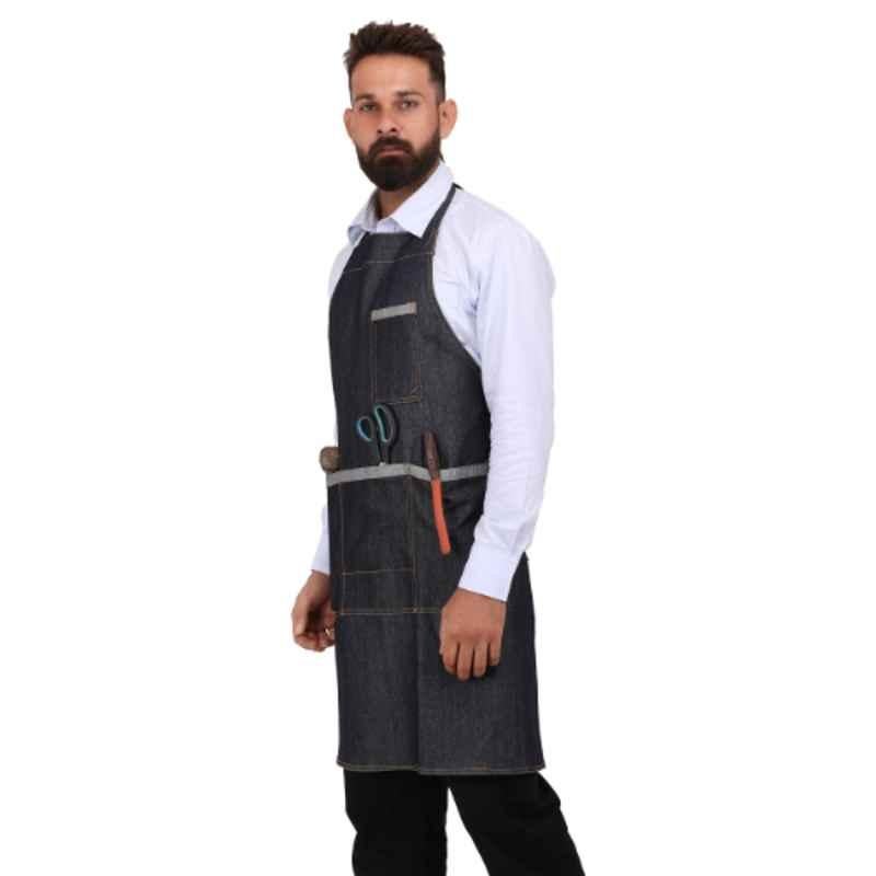 Club Twenty One Workwear Cotton Denim Blue Safety Apron, 4017, Size: L (Pack of 5)