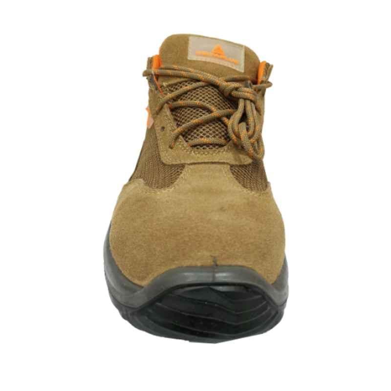 Deltaplus VE Asti S1P Leather & Mesh Beige Dual Density Safety Shoes, Size: 42