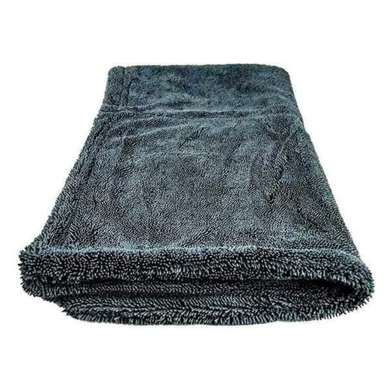 Rhinomotive Super Absorbent Dry Towel, R1802, 1200GSM, 50x80cm, Grey/Black