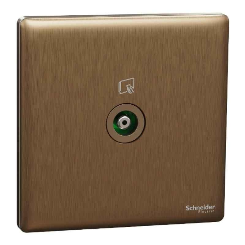 Schneider Electric Unica X 1M 75Ohm Dark Bronze TV Socket, NUX31TV_DB