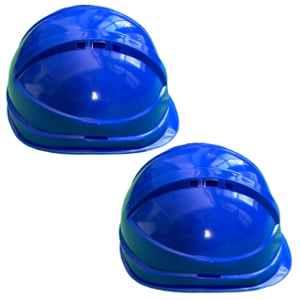 Ladwa ABS HDPE Blue Heavy Duty Director Ratchet Safety Helmet, LSI-Helmet-BSH-P2, (Pack of 2)