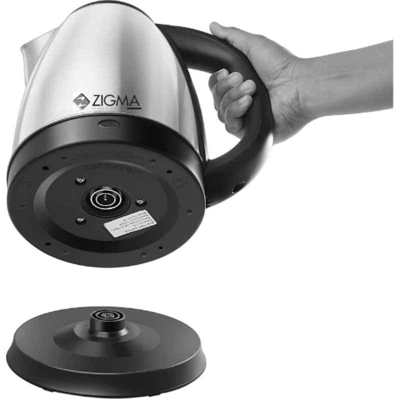 Zigma Maxx Neo 1.8 Litre Stainless Steel Black & Silver Electric Kettle