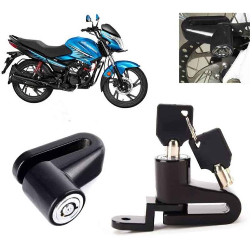 Auto Pearl Steel Black Heavy Duty Anti-Theft Disc Brake Lock for Glamour FI, Lock_232
