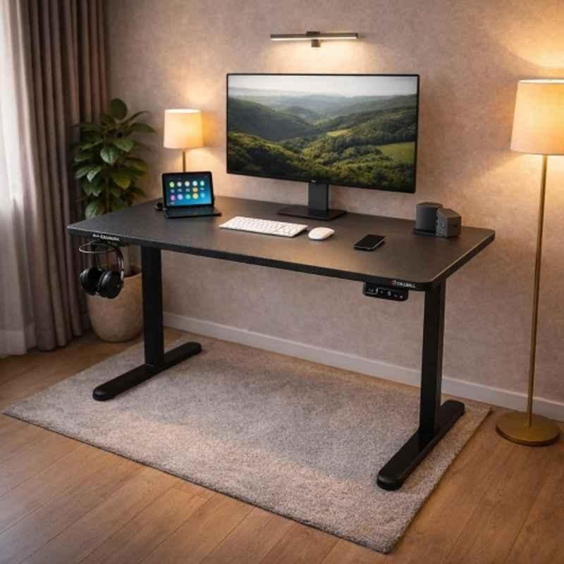 Cellbell Ergolift Black Height Adjustable Table for Office Work, CBHKFOC1369-SF_P