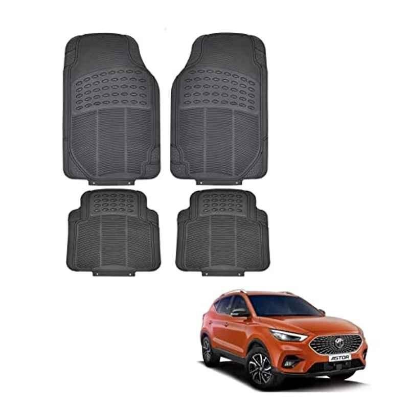 Kozdiko 4 Pcs Rubber Black Car Simple Floor Mat Set for MG Astor