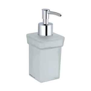 Aligarian 6.2 inch Glass & Steel Blur Finish Square Liquid Dispenser