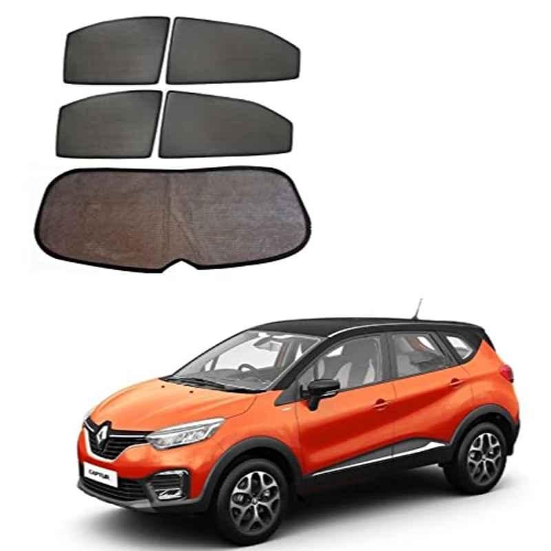 Kozdiko 5 Pcs Mesh Black Fixed Window & Rear Sun Shades Set for Renault Captur