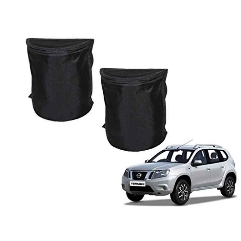 Kozdiko 2 Pcs Black Semi Cylindrical Car Dustbin Set for Nissan Terrano