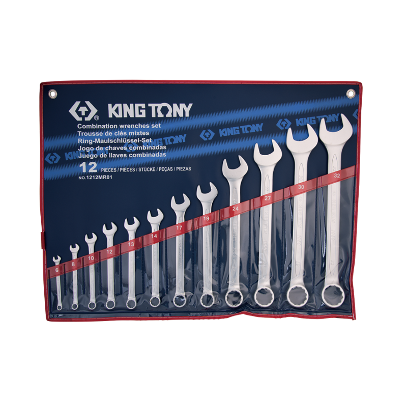 King Tony 12 PCS Combination Wrench Set, 1212MR01