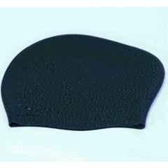 Matrica Elastomeric Solid Silicone Charcoal Black Swimming Cap, Size: Free
