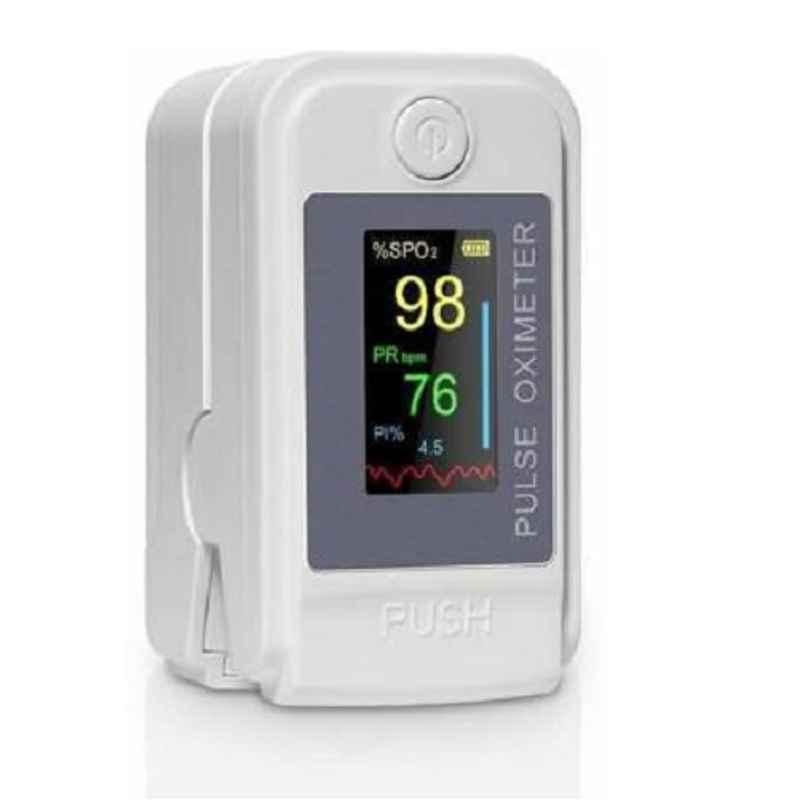 Pristyn Care White Fingertip Pulse Oximeter with Audio Visual Alarm