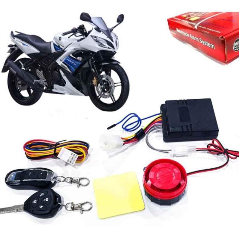 Auto Pearl 12V Black Two-Way Anti Theft Motorcycle Alarm Kit with 2 Pcs Remote for YZF R1M