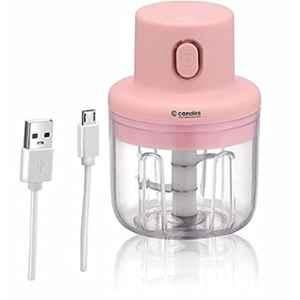 Candes Photon 300g ABS Pink Electric Portable Mini Chopper with USB, Photon1CC (Pack of 4)