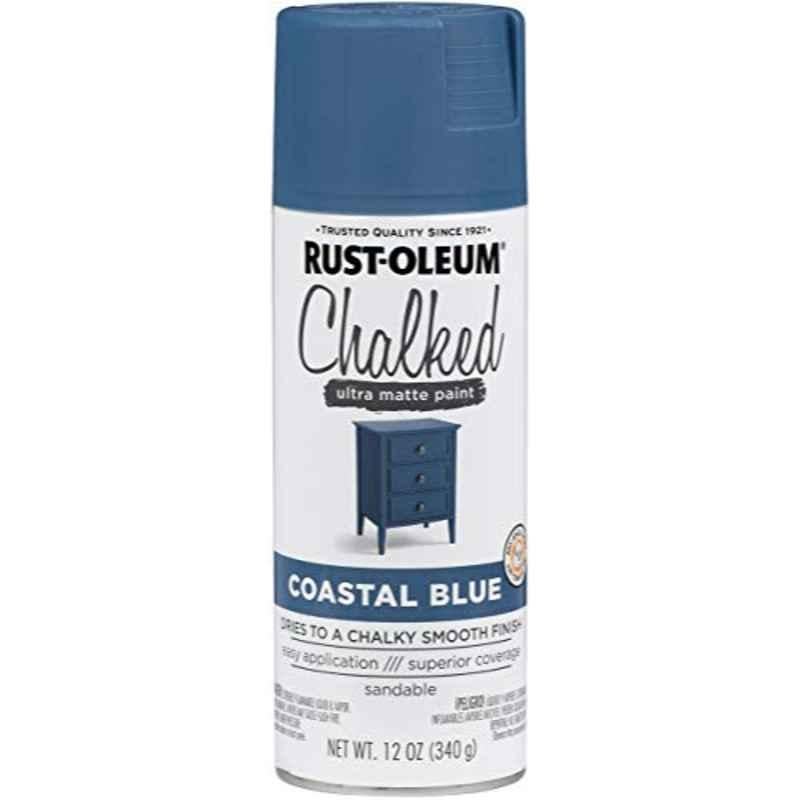 Rust-Oleum 340g Series Chalked Ultra Matte Coastal Blue Spray Paint, 302598