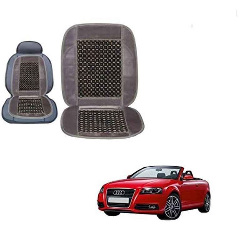 Kozdiko Wooden Bead Seat with Grey Velvet Border for Audi A3 Cabriolet