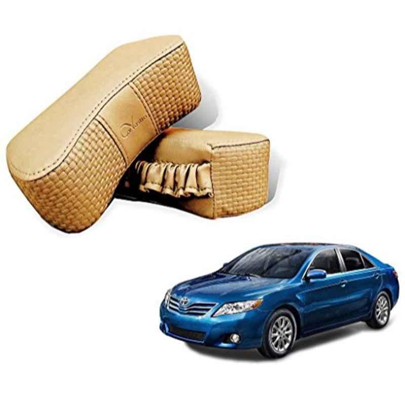 Kozdiko 2 Pcs Memory Foam Beige Neck Rest Cushion Pillow Set for Toyota Camry
