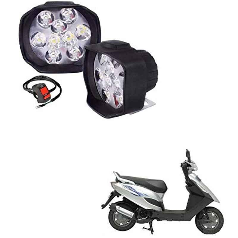 Kozdiko 2 Pcs Sheen 9 LED 6000k Cree LED Transformer Bumble Bee Style LED Fog Light Set for Bajaj Kristal 640