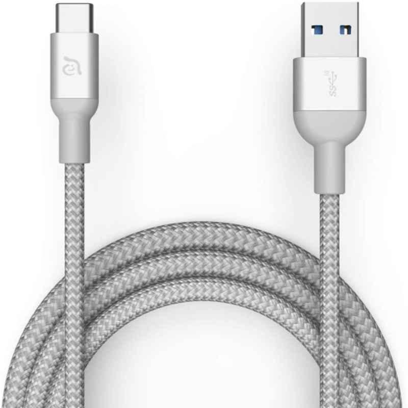Adam Elements CASA M100+ USB3.1 Gen2 USB-C to USB-A Silver Cable, ACBADM100PSL