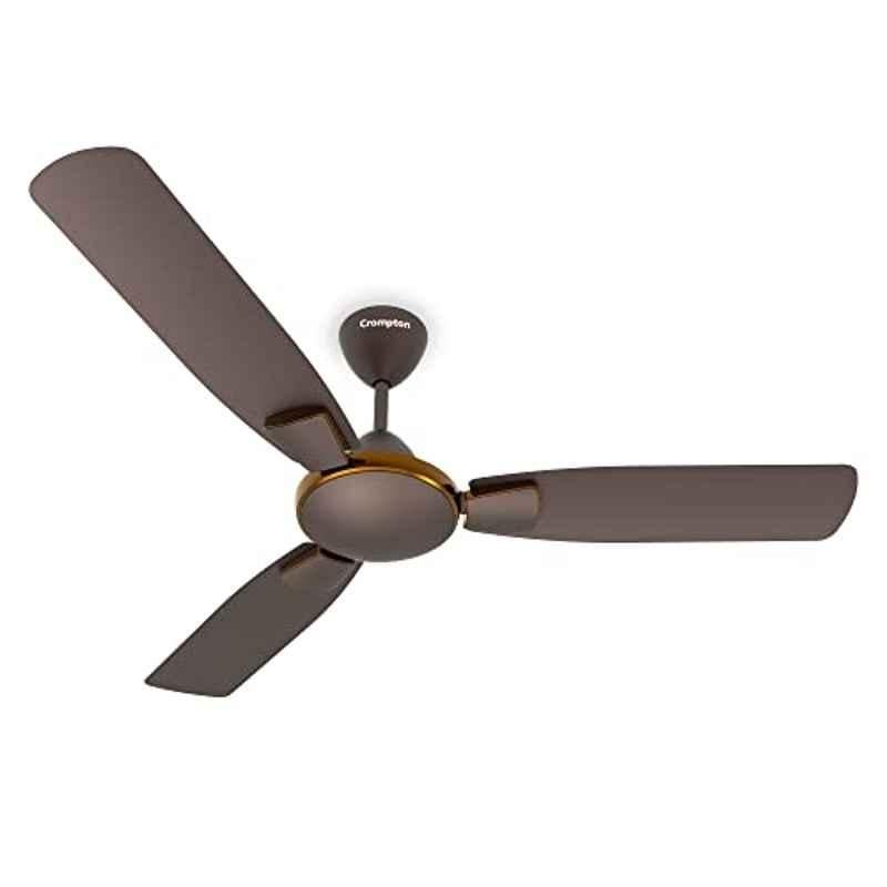 Crompton Toro 53W 370rpm Brown 3 Blade Ceiling Fan with 2 Years Warranty, CFHSTORAD48MBR1Z, Sweep: 1200 mm