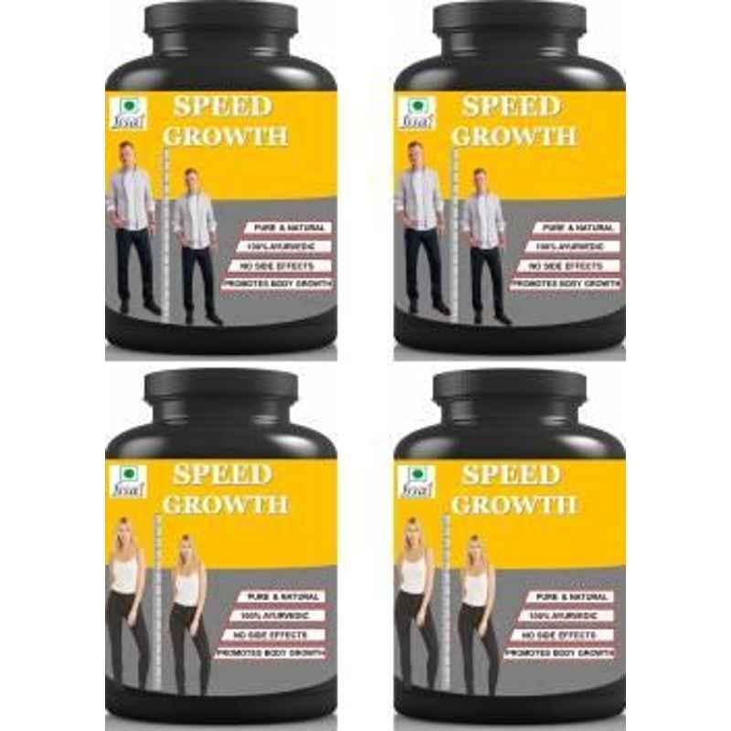 Hindustan Ayurved Speed Growth Height Increaser Weight & Mass Gainer Medicine Capsules (Pack of 4)