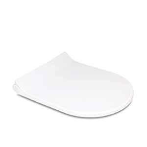 Elegant Casa 40x33cm White Sleek Design Soft-Closing PP Toilet Seat Cover, A-8