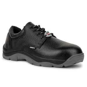 Liberty SHIELD-SA Leather Steel Toe Black Safety Shoes with Rubber Sole, Size: 12