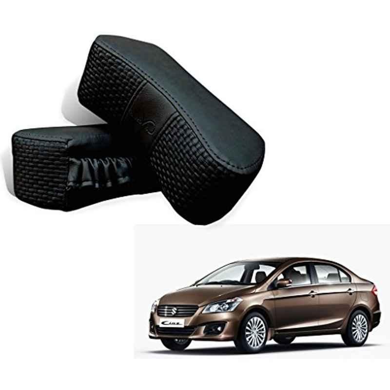 Kozdiko 2 Pcs Memory Foam Black Car Vastra Neck Rest Cushion Set for Maruti Suzuki Ciaz, koz_5229