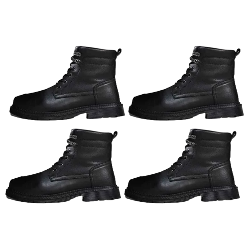 SPIEZ Leather Steel Toe Black Safety Shoes, Size: 9.5 (Pack of 4)