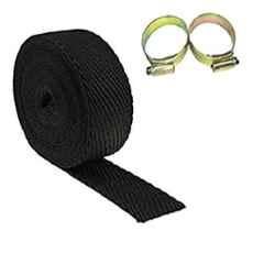 Meenu Arts Silencer Wrap Bike Exhaust Heat Shield for Royal Enfield All Models (Black) Length-10 Metre