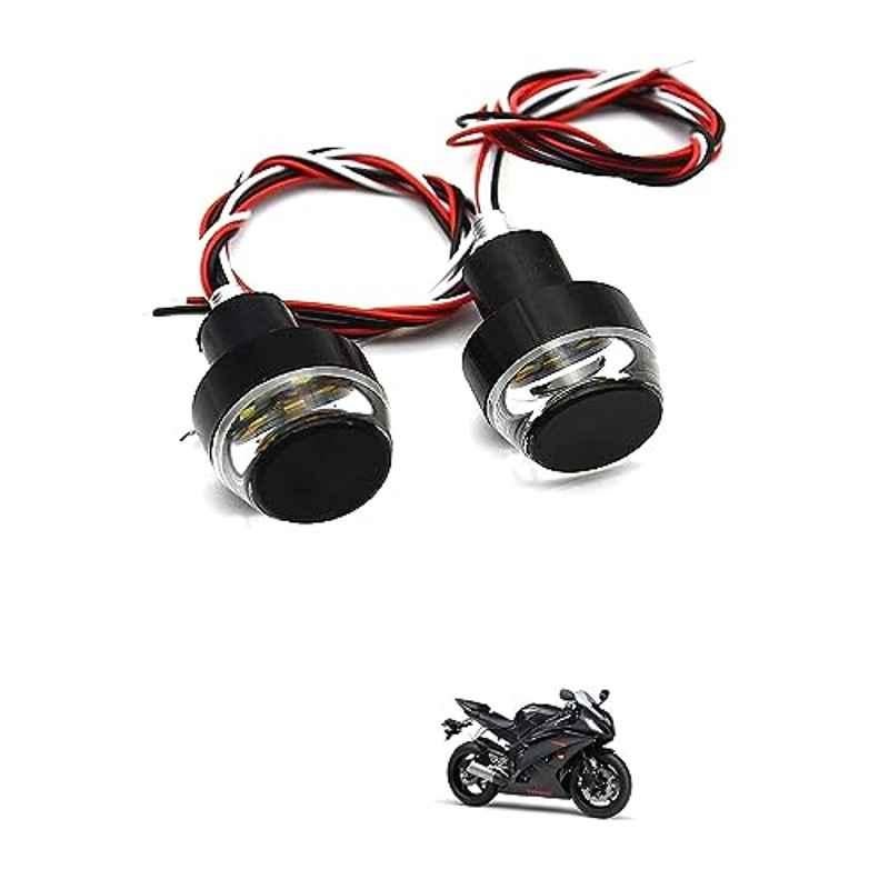 Kozdiko 2 Pcs Dual Colour Motorcycle LED Indicator Turn Signal Handle Bar Light Set for Yamaha YZF R1