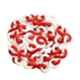 Ladwa 15m Plastic Red & White S Hook Type Safety Barrier Cone Chain, LSI-PVC