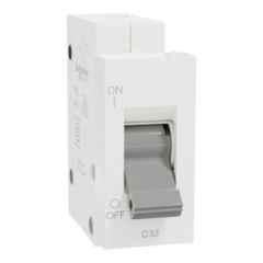 Schneider Electric Miluz Zeta 32A 1 Module Single Pole C Curve Warm Grey MCB, MZMM321P_WG