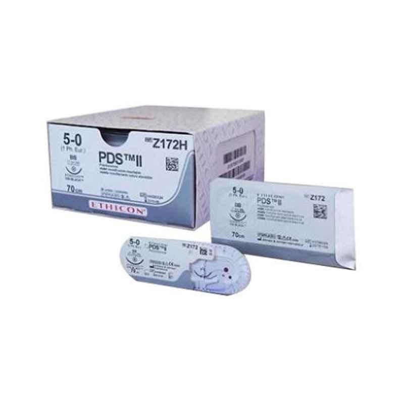 Ethicon NW9367 12 Pcs 1 Dyed PDS II Synthetic Polydioxanone Absorbable Suture Box, Size: 44 mm