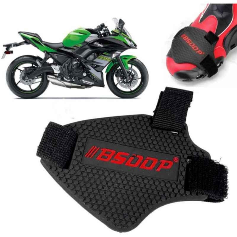 Auto Pearl Red & Black Silicone Gear Shift Shoe Protector Shifter Cover for Ninja 650