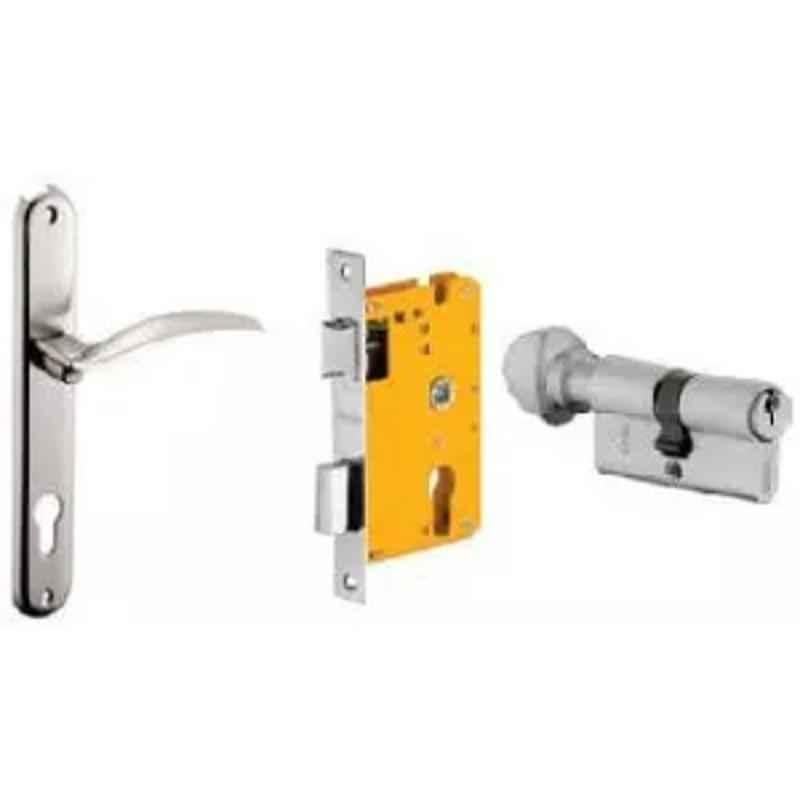 Dorset ML Series Celio 70mm Stainless Steel Door Handle Lock Set with Knob & Key, ML CEL (Pack of 3)