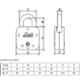 Link 70mm Steel BCP Finish Padlock with 3 Keys, Atoot 70