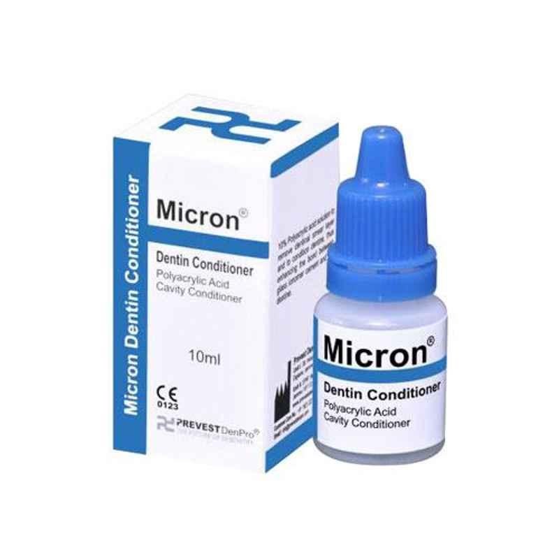 Prevest Micron Dentin Conditioner 10ml Liquid Bottle & Instruction Manual Kit, REF 30010-1