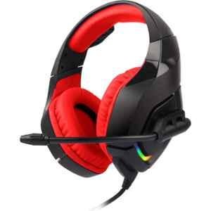 Zebronics Zeb-Rush Red Wired Premium Gaming Headphone with RGB Lights