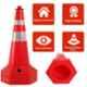 Ladwa SAND FILLED 750mm Reflective Strips Collar Ballast Road Traffic Safety Cone, LSI-SFC-P8 (Pack of 8)