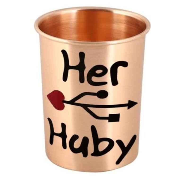 Healthchoice 400ml Jointless Copper Glass with Printed Her Huby