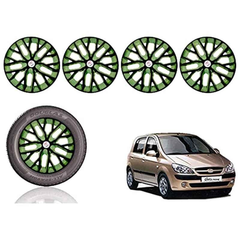 Auto Pearl 13 inch ABS Black & Green Press Type Car Hub Cap Wheel Cover for Getz Prime