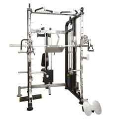 GYM24 Equipment 80kg Capacity Alloy Steel Black & Grey Multi Functional Trainer Smith Machine & PEC Fly with Rear DELT