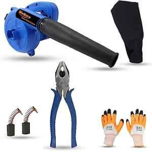 Walkers 800W Plastic Blue Electric Air Blower with Carbon Brushes, Gloves & 8 inch Plier, WKCB272