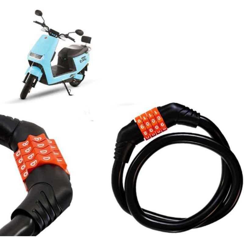 Auto Pearl Black Orange Digit Anti-Theft Combination Number Lock for  Electric Scooter
