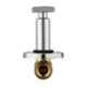 Spazio Plano 1/2 inch Brass Silver Chrome Finish Concealed Stop Cock with Brass Quarter Turn Fitting & Concealed Flange