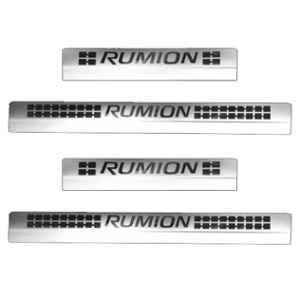 SureStrive 4 Pcs Stainless Steel Silver Footstep Sill Plate Set without LED for Toyota Rumion All Model