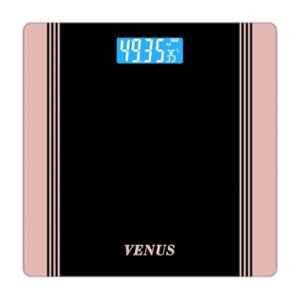 Venus 180kg Tempered Glass Gold & Black Electronic Digital Body Weight Machine with LCD Display, EPS-1199