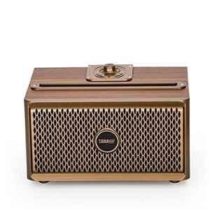 Tessco 20W Brown Vintage Classic Retro Bluetooth Wireless Speaker, FS-311