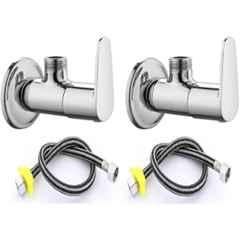 Fastgear Stainless Steel Black Chrome Finish Fusion Angle Cock (Pack of 2)